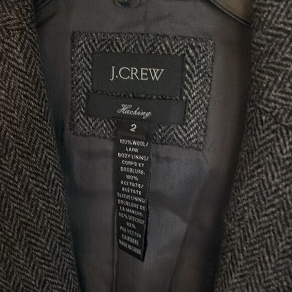 J.CREW  Wool  Jacket
Blazer Gray Black Size 2 - Picture 5 of 5